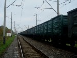 Линия Жмеринка - Подволочиск. Перегон Гречаны - Грузевица. Грузовой поезд