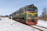 Тепловоз М62-1551 с поездом Лынтупы - Крулевщизна