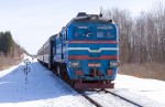 Секция 2М62-1096 в составе дизель-поезда ДДБ1 Полоцк-Поставы