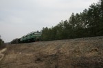 Тепловоз 2М62-2347 с хопперами на участке о.п.Квитневый-о.п.Норинск