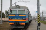 Электропоезд ЭР9Е-609 сообщением Минск - Жлобин на станции Жлобин-Пассажирский