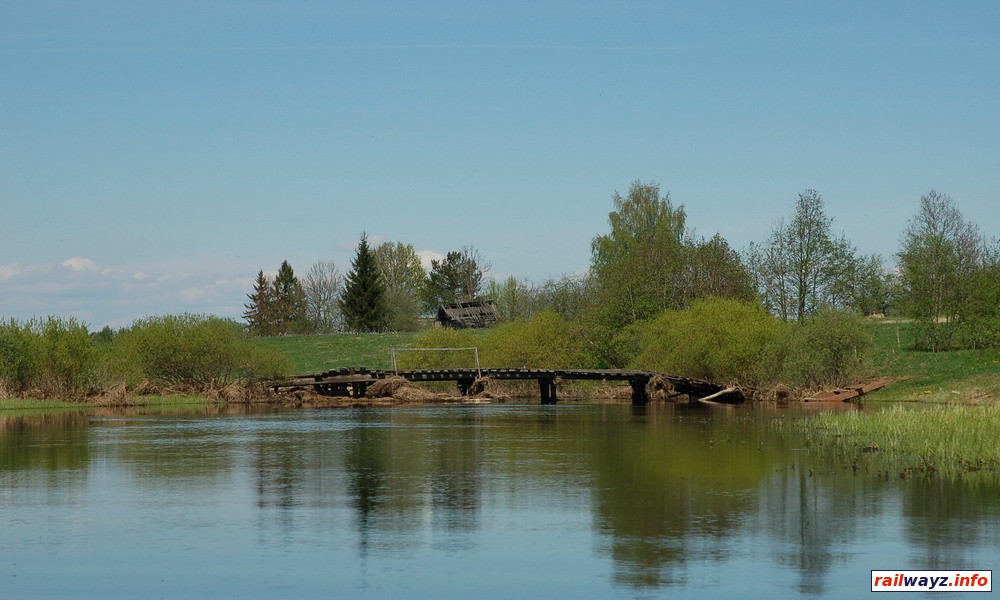 Деревянный мост в д. Калошино