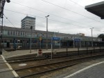 Вокзал Ольштын-Главный со стороны путей