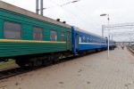 Прицепка белорусской группы вагонов к поезду 61
