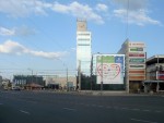 станция Рига-Пасажиеру: Вид на вокзал и привокзальную площадь с улицы 13 января