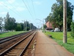 станция Шкиротава: Вид с перрона в сторону Риги