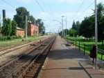станция Шкиротава: Вид в с перрона в сторону Саласпилса