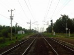 станция Шкиротава: Входные светофоры NPS и NS из Саласпилса и знаки ограничения скорости