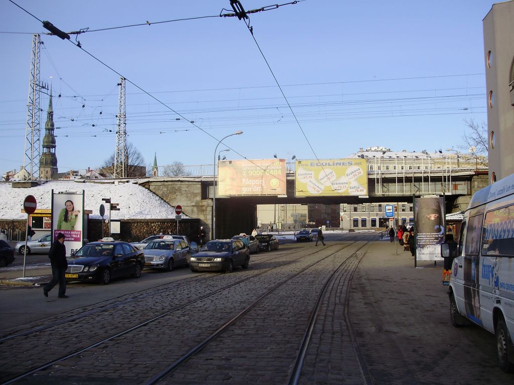 Путепровод улицы Прагас в чётной горловине