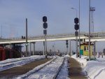 станция Шкиротава: Горочные светофоры U1 и U2 в "В" парке