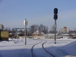 станция Шкиротава: Нечётный маршрутный светофор "NBM" по соединительному пути между "В" и "J" парками