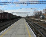 станция Хреновая: Вид с платформы в сторону Боброва