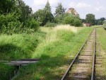станция Алуксне: Слева место нахождения бывшего пути разворотного треугольника
