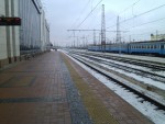 станция Белгород: Первая платформа и пути, вид в сторону Курска