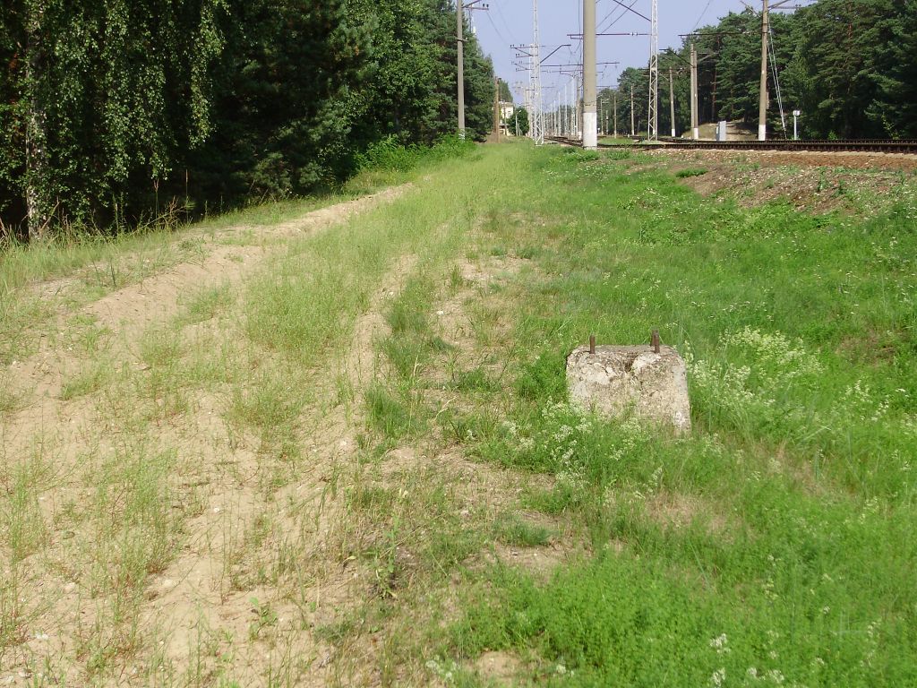 Остатки маневрового светофора с подъездного пути воинской части