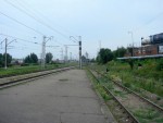 станция Земитаны: Светофоры: маршрутный N1M; выходные N16, N17. Вид на чётную горловину в сторону Риги