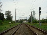 станция Земитаны: Входной светофор N из Чиекуркалнса и знак границы станции