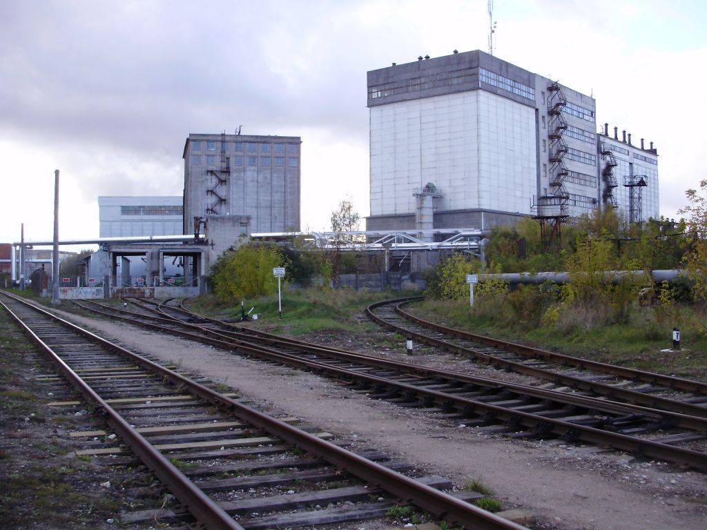 Подъездные пути Рижского мясокомбината и путь перегона Чиекуркалнс - Браса (слева)