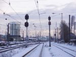 станция Земитаны: Выходные светофоры N1 и N2 на перегон Земитани - Рига-пасс