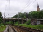 станция Торнякалнс: Маршрутный светофор РМ с Юрмальского направления и путепровод улицы Торнякална