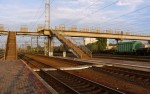 станция Новая Бавария: Пешеходный мост, вид в сторону Харькова-Пасс