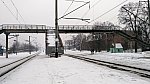 о.п. Рыжов: Вид с платформы в сторону Люботина. В кадре закрытый для прохода пешеходный мост
