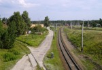 станция Полтава-Южная: Вид с путепровода в сторону Кременчуга
