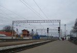 станция Гребенка: Перрон, вид в сторону Киева