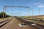 станция Гребенка: Четная горловина, съезд в форме глухого пересечения между киевским и черкасским направлениями справа