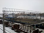 станция Красноград: Вид на вокзал с пешеходного моста