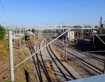 станция Лозовая: Вид с моста в сторону Харькова и Краснограда