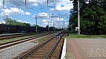 станция Селещина: Вид на Красноград: стрелка 15, светофор М11, табличка "Зупинка локомотива"