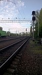 станция Крюков-на-Днепре: Выходной Светофор Н3 в нечетной горловине, вид на Бурты