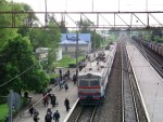 станция Граково: Вид с пешеходного моста в сторону Коробочкино