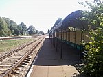 станция Кагамлыкская: Вид в сторону Кременчуга с платформы участка "Рублевка Кременчуг"