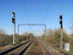 станция Минск-Южный: Входные светофоры Н и НД, вид со стороны ст. Колядичи