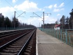 о.п. Верхи: Вид платформ в сторону Минска