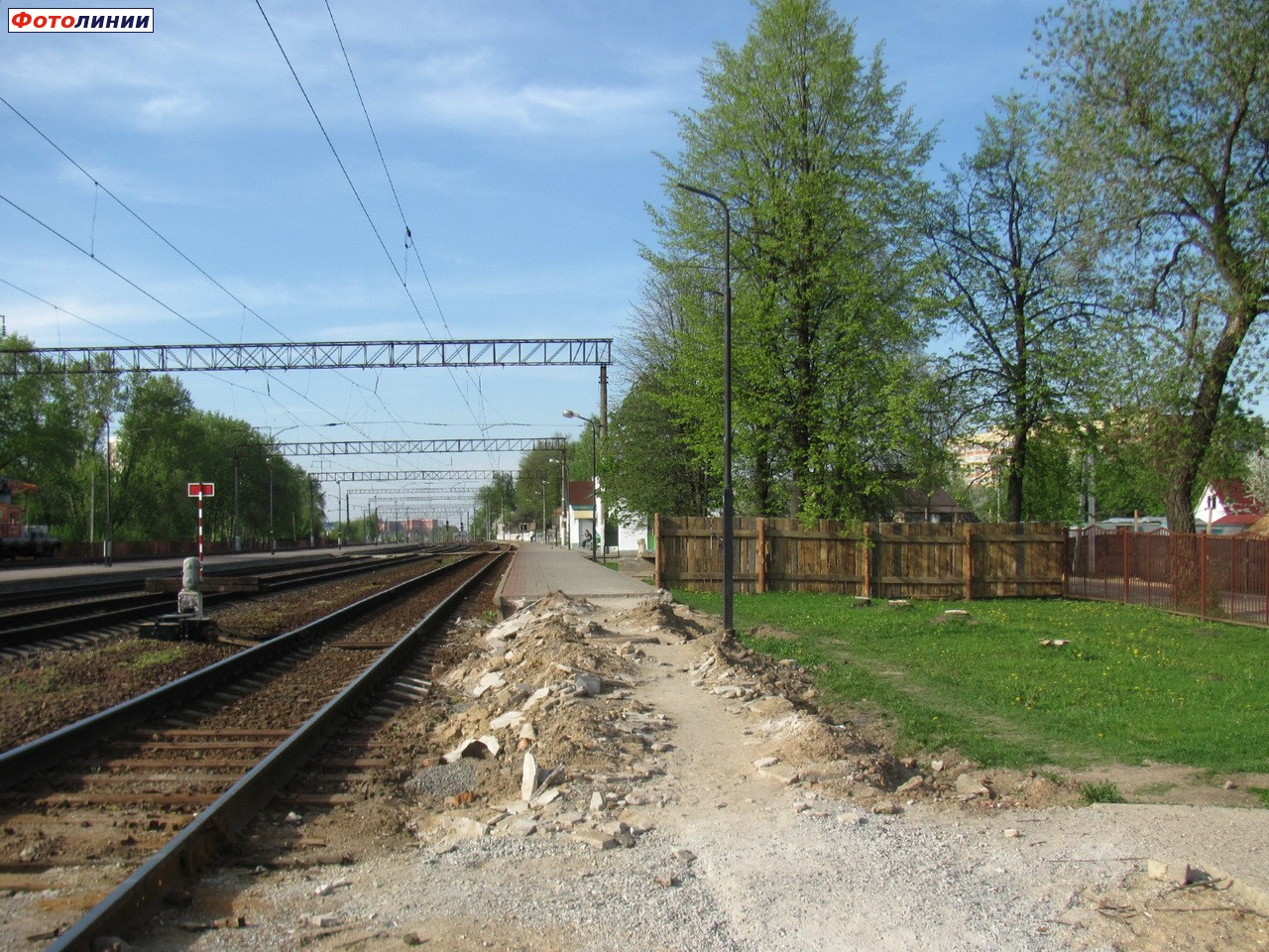 Вид 1-ой платформы в сторону Минска-Пассажирского