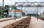 станция Пуховичи: Вид с платформ в сторону Осиповичей