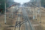 станция Осиповичи I: Диспетчерские съезды, вид в сторону Минска