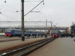 станция Осиповичи I: Вид с 1-ой платформы в сторону Минска и Слуцка