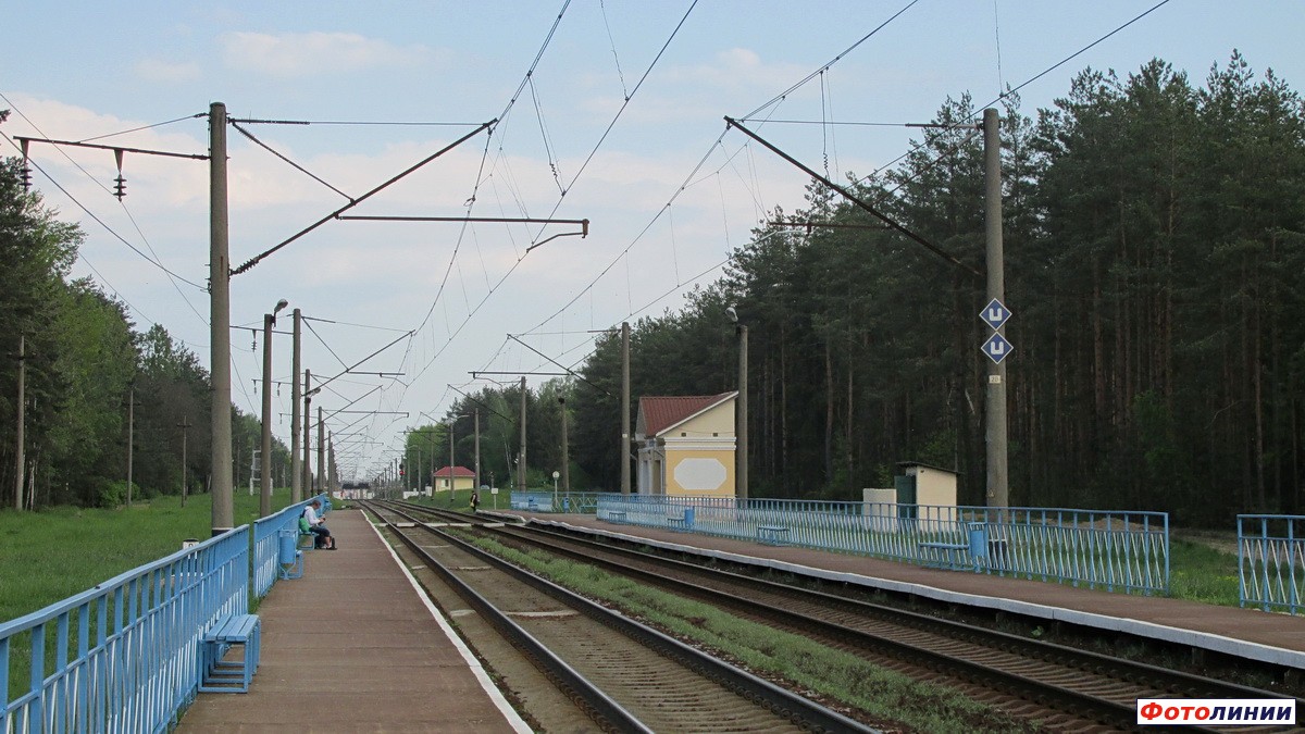 Вид с платформы в сторону Осиповичей