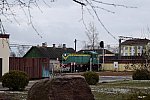 станция Осиповичи I: Тепловоз ТГМ3 как экспонат на территории Осиповичского ЛОВДТ у станции
