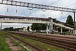 станция Пуховичи: Пешеходный мост, вид в сторону Минска