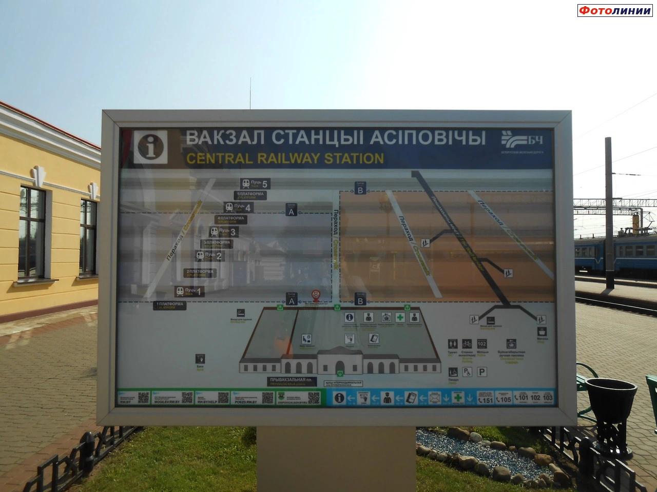 Схема вокзального комплекса