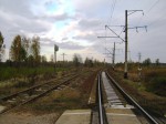 станция Неданчичи: Вид с переезда в нечетной горловине в сторону ст. Славутич