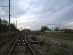 станция Неданчичи: Предохранительный тупик пути от ЭЧК, вдали - перспектива разобранного главного пути