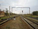 станция Неданчичи: Вид из нечетной горловины в сторону ст. Славутич