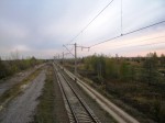 Вид из четной горловины в сторону Днепра, крайний слева - бывший главный путь станции