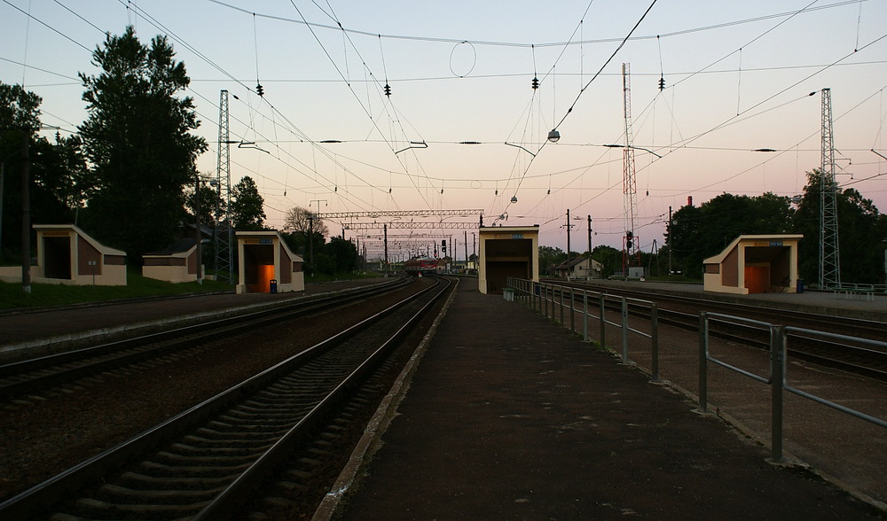 Пути и платформы станции